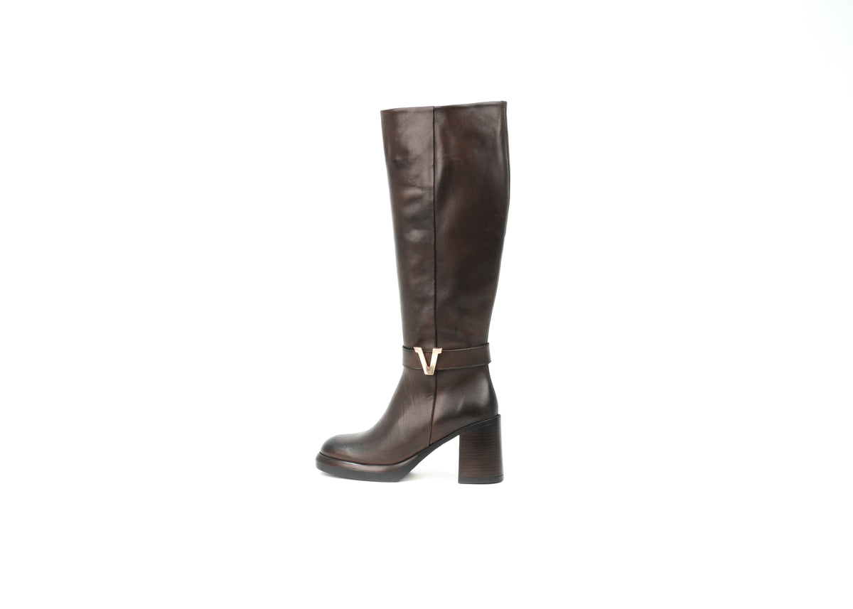 High Boot Marrone Regina – Florida Shoes