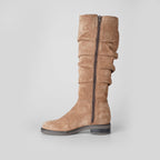 Savana Tall Velour Beige – Florida Shoes