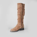 Savana Tall Velour Beige – Florida Shoes