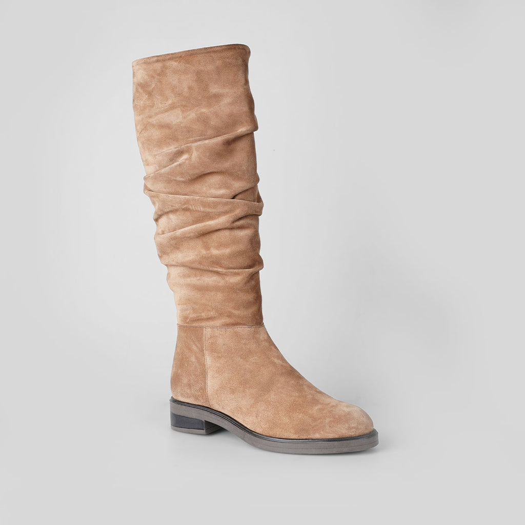 Savana Tall Velour Beige – Florida Shoes