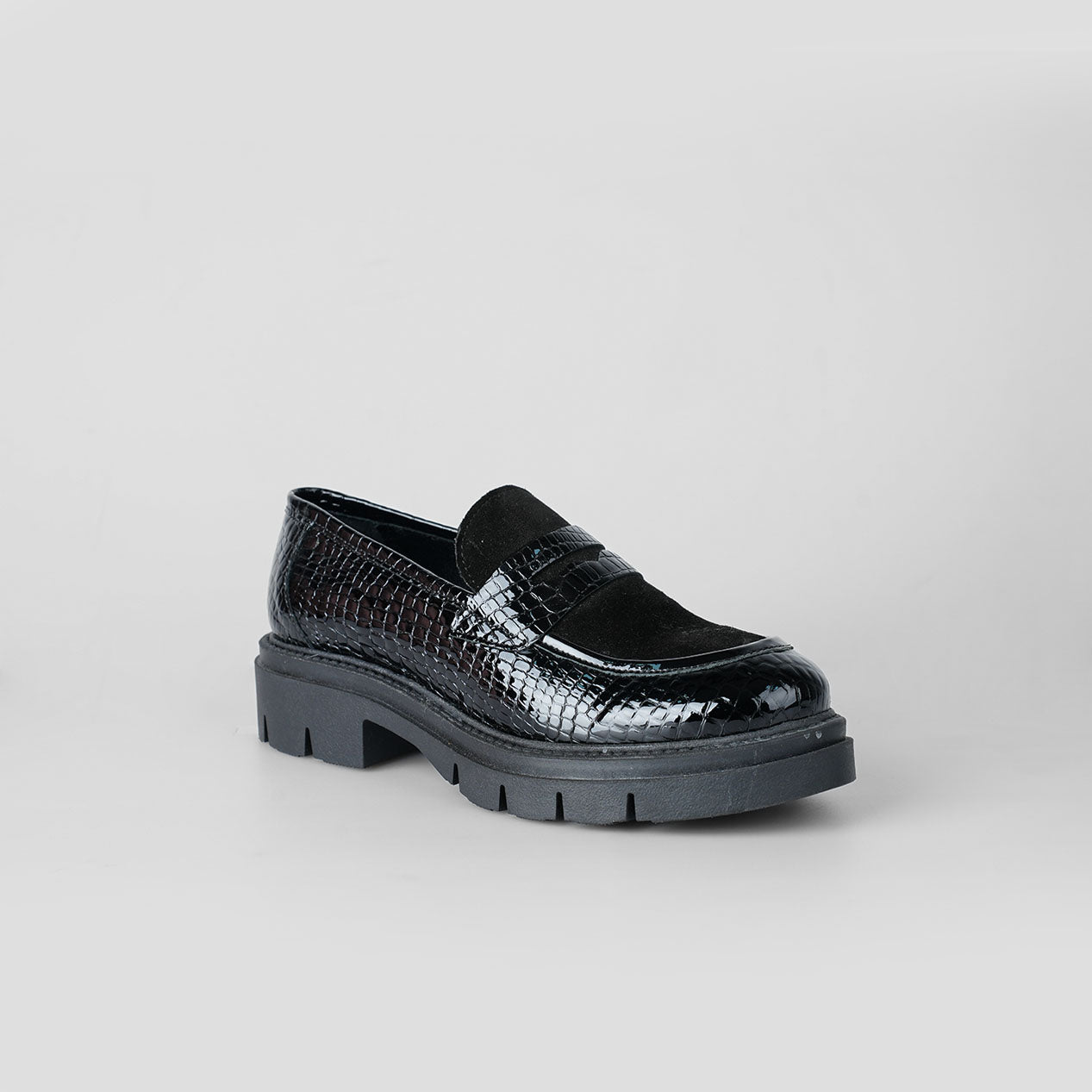 Noir Snake Loafer – Florida Shoes