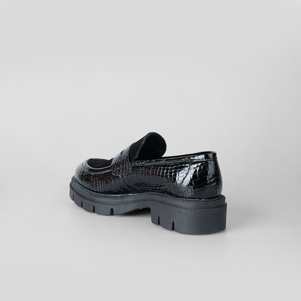 Noir Snake Loafer – Florida Shoes