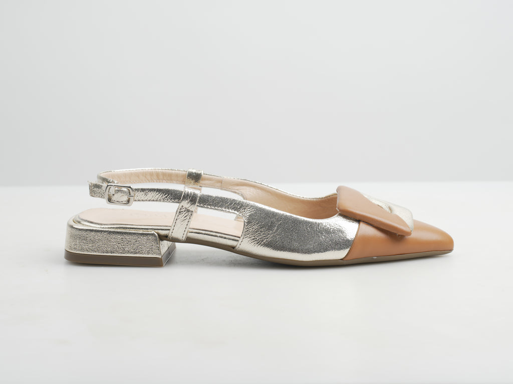 Slingback Tan Oro Divina – Florida Shoes