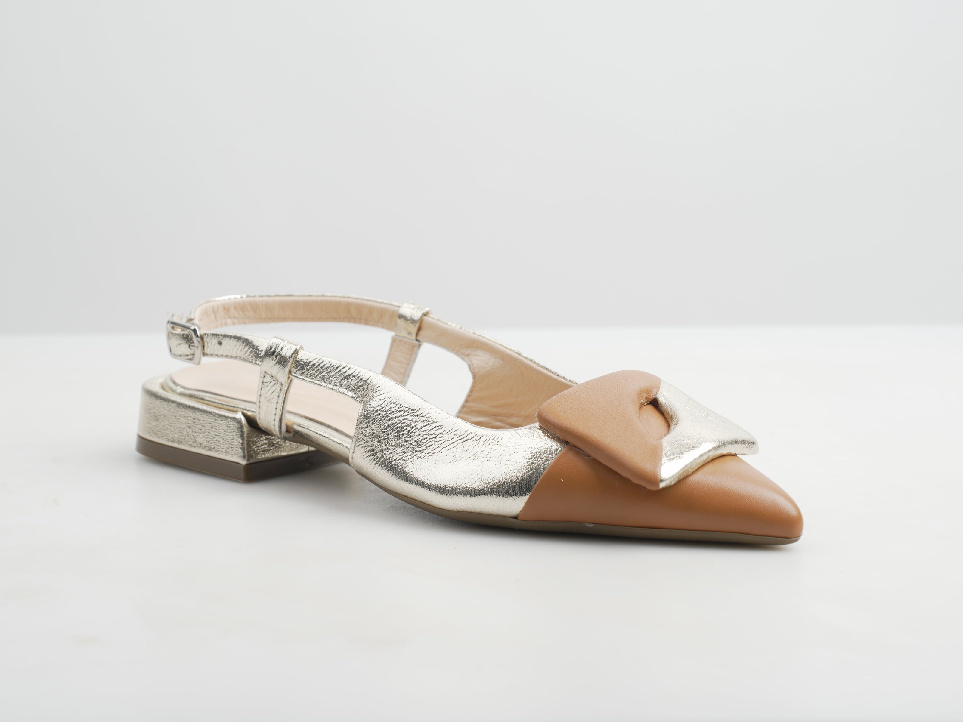 Slingback Tan Oro Divina – Florida Shoes